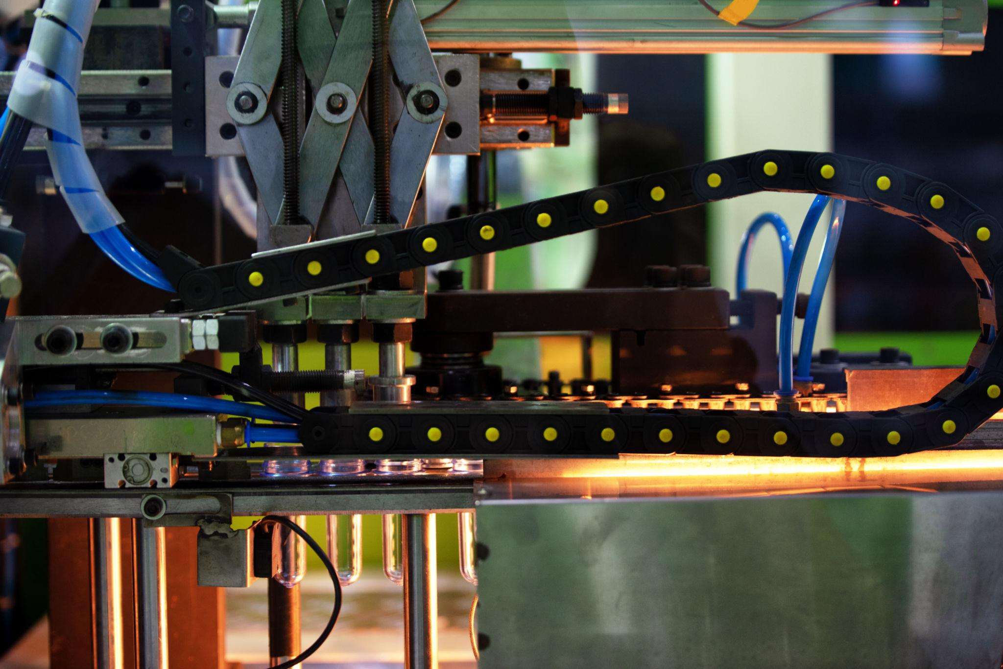 PET preforms produced during machine testing